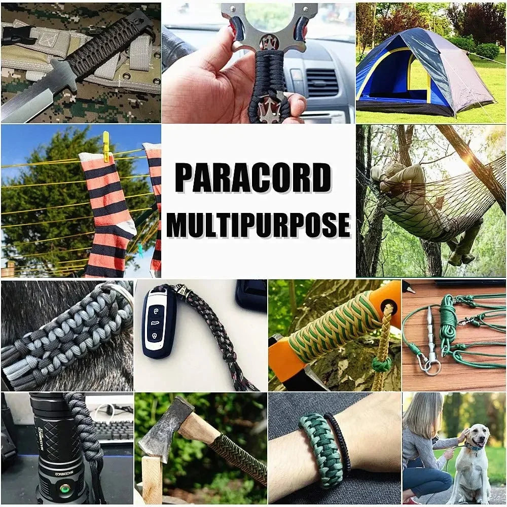 550 Paracord 7 Strand 4mm Military Tactical Parachute Cord Camping