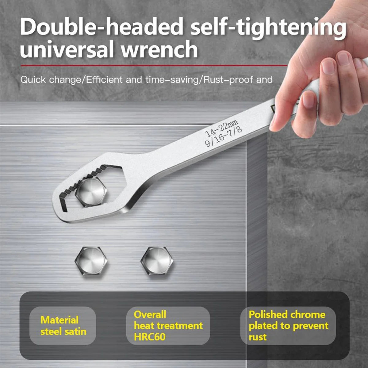 3-17mm 8-22mm Universal Torx Wrench Board Adjustable Double-Head Torx